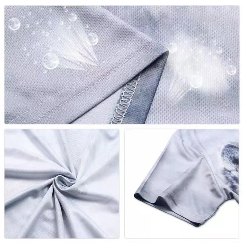 New Summer Casual Men's 3D Printed Gradient Short-sleeved Top Outdoor Sports Men's T-shirt Street Fashion T-shirt Letter Mens Top