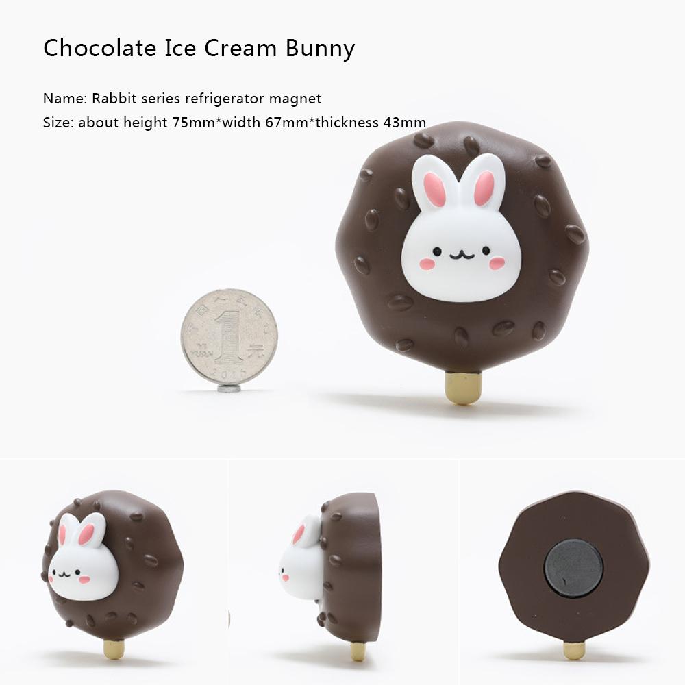 Bunny Magnetic Fridge Sticker Creative DIY Resin Cartoon Cute Personality Design 3D Home Decorations Ornaments Various Styles