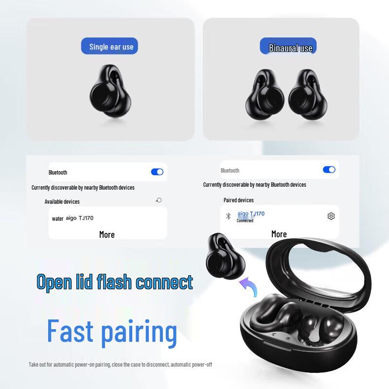 aigo TJ170 TWS Open-Ear Clip Bluetooth Sports Headset