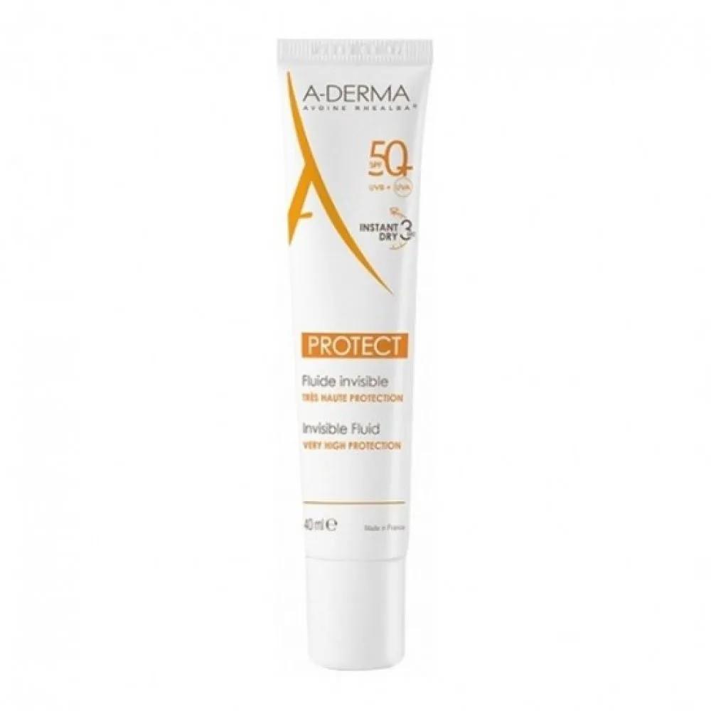 A-DERMA Защитный невидимый флюид SPF50+ 40 мл