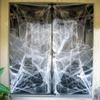 Halloween Decorations Spider Net 40g With 4 Fake Spider White Stretchable Cobwebs,Halloween Toy,Outdoor Atmosphere Venue Layout Props