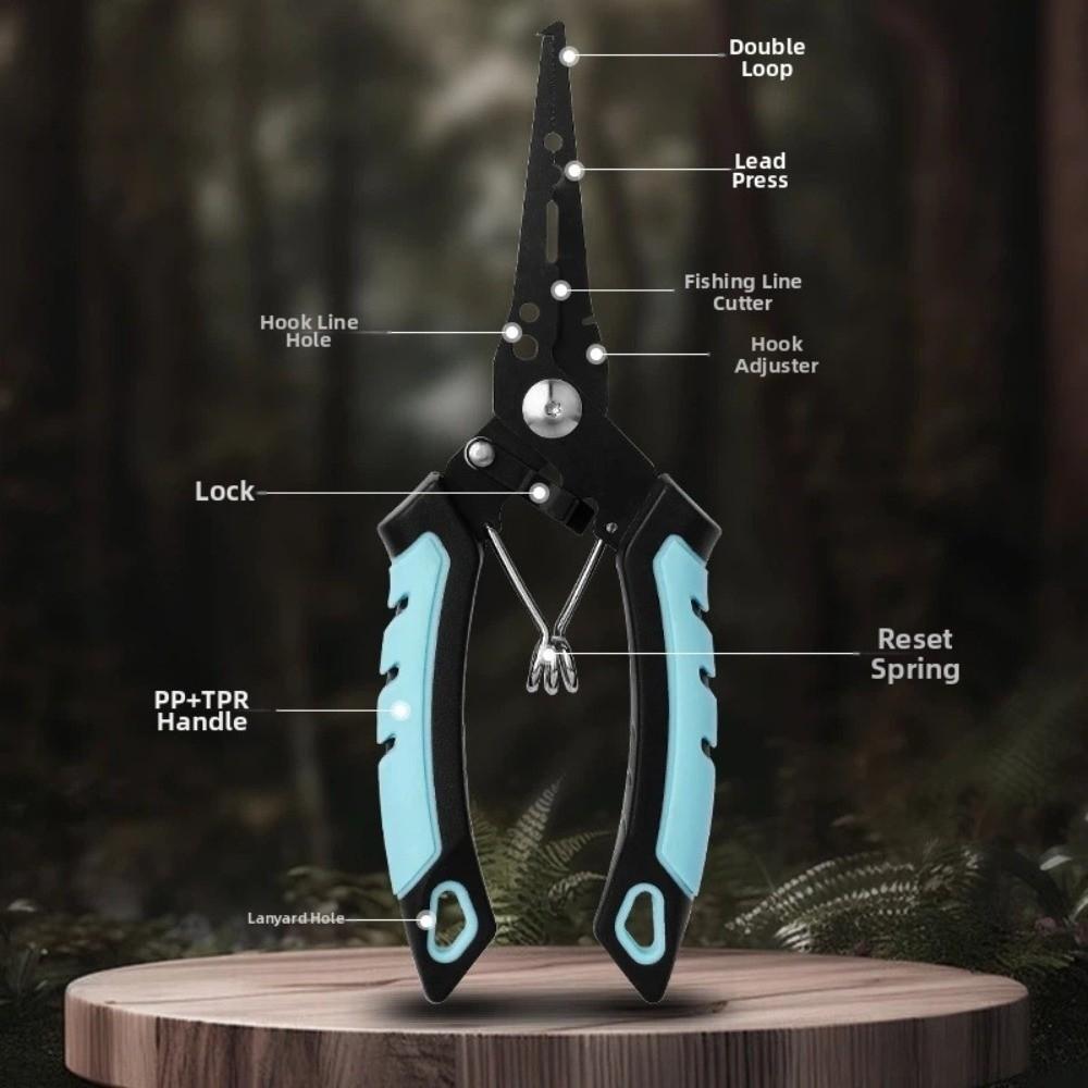 Straight Mouth Fish Control Pliers Stainless Steel Multi-functional Pliers Fishing Trip