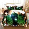 3D Printed Anime Attack On Titan AOT Bedding Set Duvet Cover Double Twin Full Queen King Adult Kids Bedclothes Quilt Cover