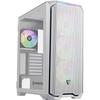 NFORTEC KRATER X Gaming PC Case - White - 4 A-RGB Fans - Liquid Cooling Compatible