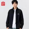 MINISO Men's Cleanfit Heavyweight Knit Stand-Collar Jacket