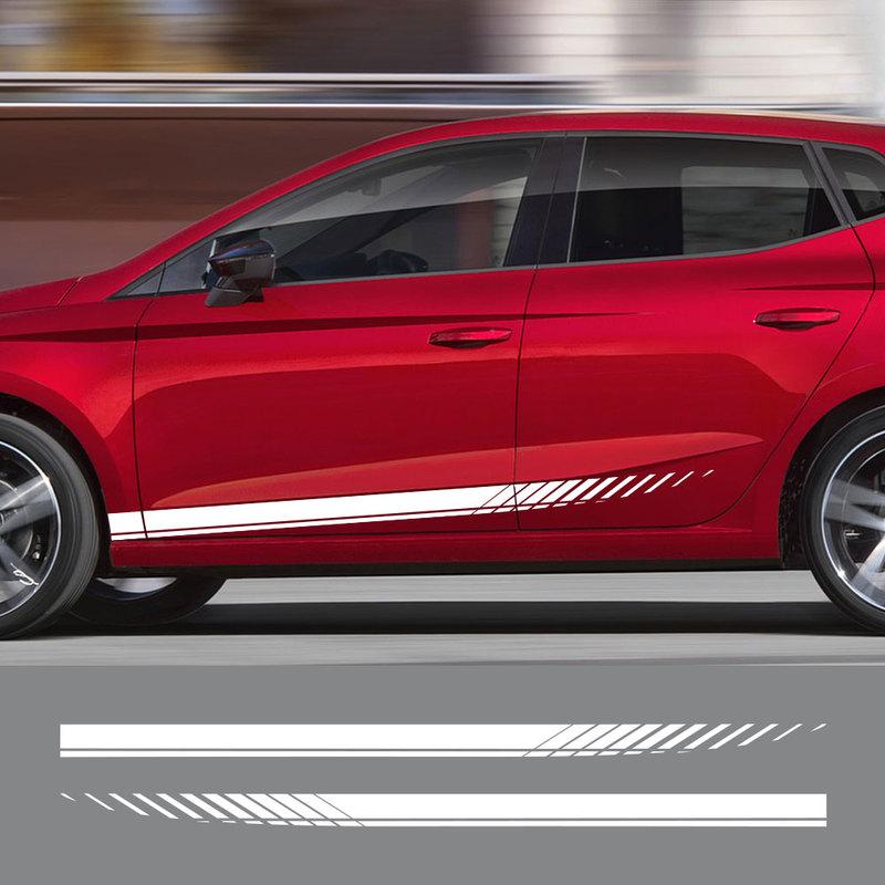 Для Skoda Rapid Superb Octavia Kamiq Scala Fabia Kodiaq Karoq Roomster Citigo Боковые полосы на двери автомобиля Наклейки Автоаксессуары