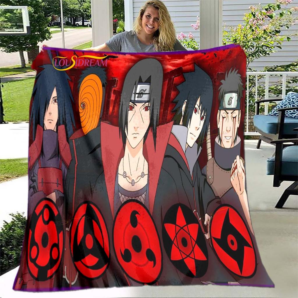 Super Clear 3D Naruto Bed Blanket Office Home Hiking Picnic Thick Quilt Fashionable Bedspread Flannel Blanket