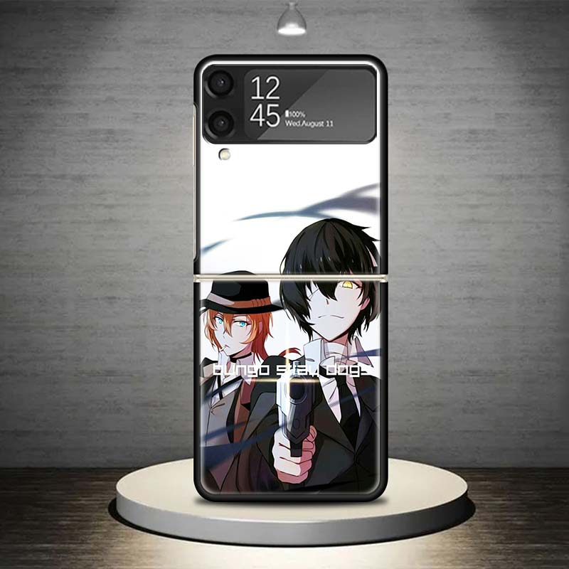 Чехол для телефона Bungo Stray Dogs Double Black для Samsung Galaxy Z Flip 7 6 5 4 3 5G Ударопрочный чехол Z Flip7 Flip6 ZFlip5 Flip3 Flip