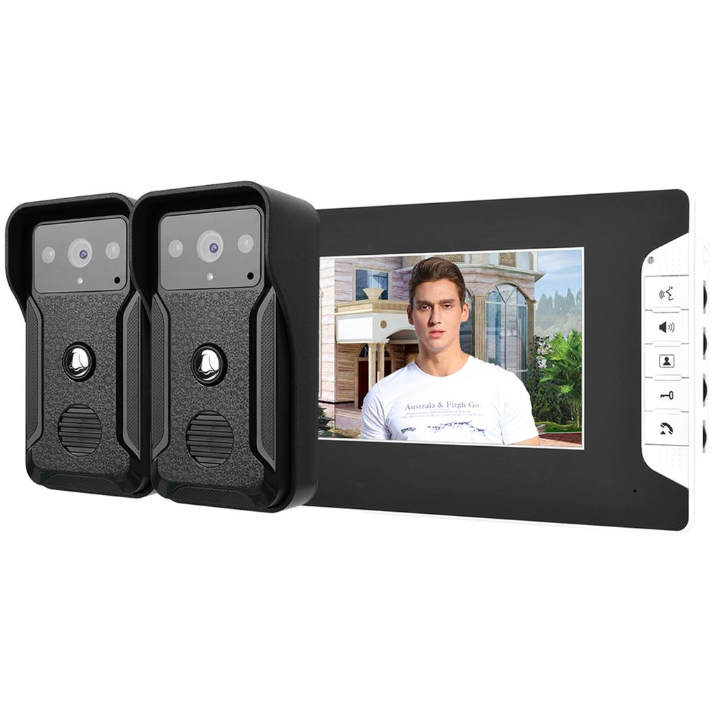 7" проводной видеодомофон домофон ночного видения интеллектуальный комплект дверного звонка безопасности