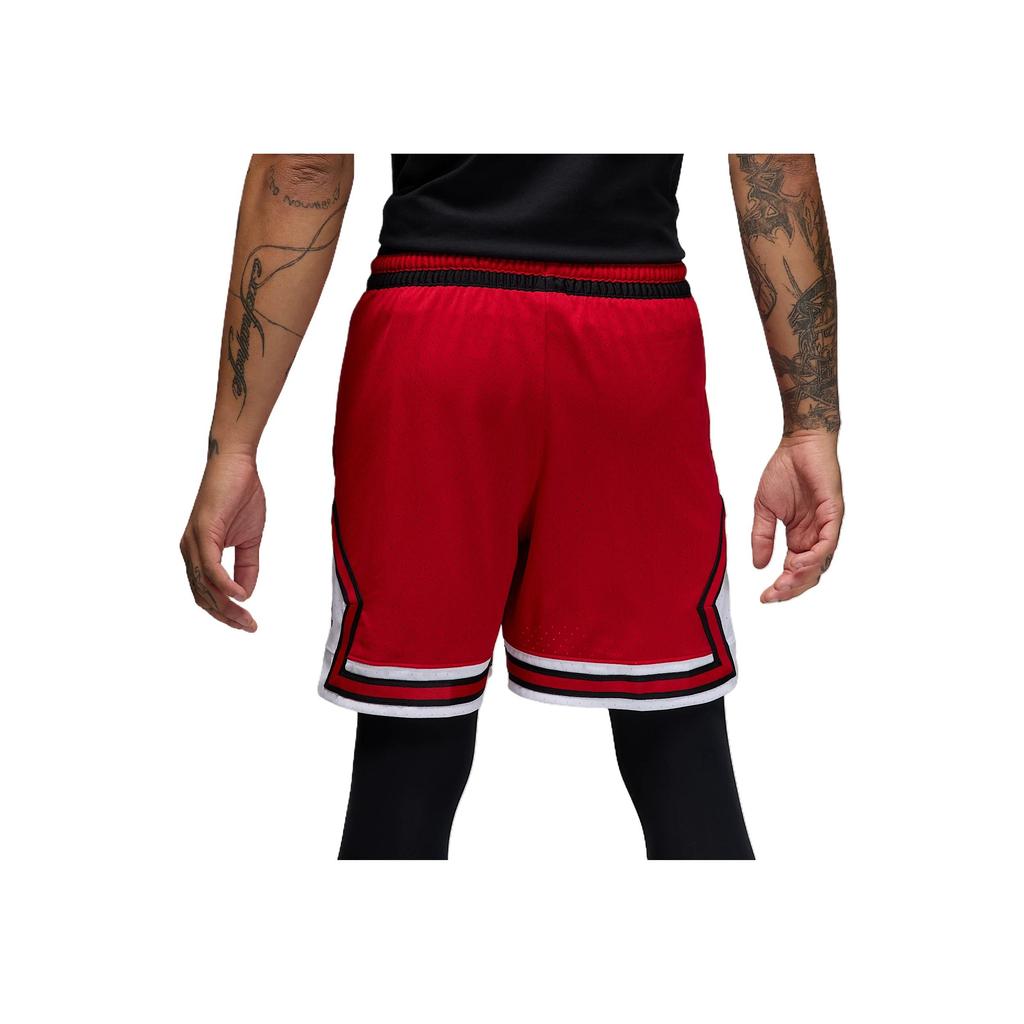 Jordan Спортивные шорты из сетки с ромбами Dri-Fit Красные/Черные/Белые Мужская уличная одежда HF9910-687