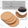 Круглая противоскользящая пробковая подставка под стакан с простым печатаемым узором для офиса или журнального столика