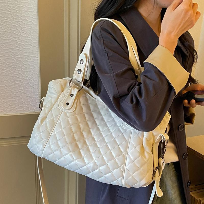 Fashion Vintage Faux Leather Quilted Hobo Bag Women's Top Handle Shoulder Crossbody Bag Large Capacity Work Shopping Ladies' Holiday Gifts