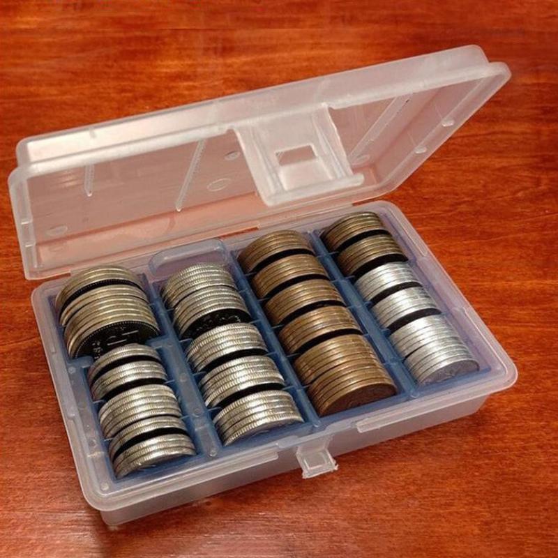 Коробка для монет Прозрачные круглые кейсы для монет Капсулы для хранения Витрины Защита Органайзер Коллекционные предметы Подарки Держатель