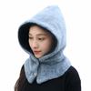 Утолщенная балаклава Шапка Воротник Зимняя Кепка Креативная Шапка с Защитой Ушей Женская/Для Девочек