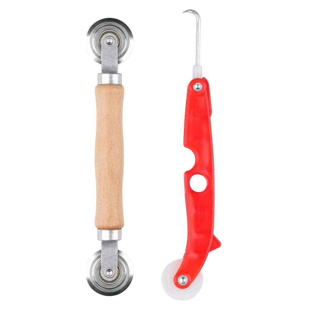 Двойной ролик для уплотнения, ролик для шлицов, закаточный инструмент, закаточный инструмент для оконной решетки, крючок для удаления шлицов, трубогиб