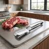Durable Stainless Steel Steak Clip - Multifunctional Grill Tongs with Spatula, Essential BBQ Tool for Steak & Meat