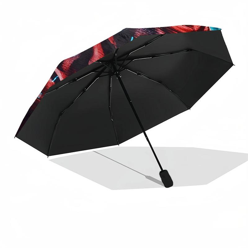 Cristiano Ronaldo Legacy Compact Travel Automatic Umbrella Sturdy 8-Rib Shaft Compact Design for Outdoor Daily Use Compact Folding Umbrella