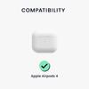 Kwmobile чехол для наушников Чехол, совместимый с Apple Airpods 4 - беспроводные наушники силикон Защита от падений белый