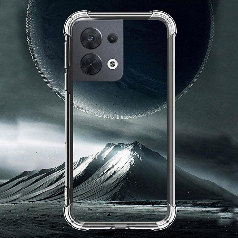 Прозрачный чехол из ТПУ с четырьмя углами для защиты от падения для Oppo Reno 8 Pro 5g, прозрачный мягкий силиконовый противоударный защитный чехол для Reno 7SE 6Z 5Lite 4F
