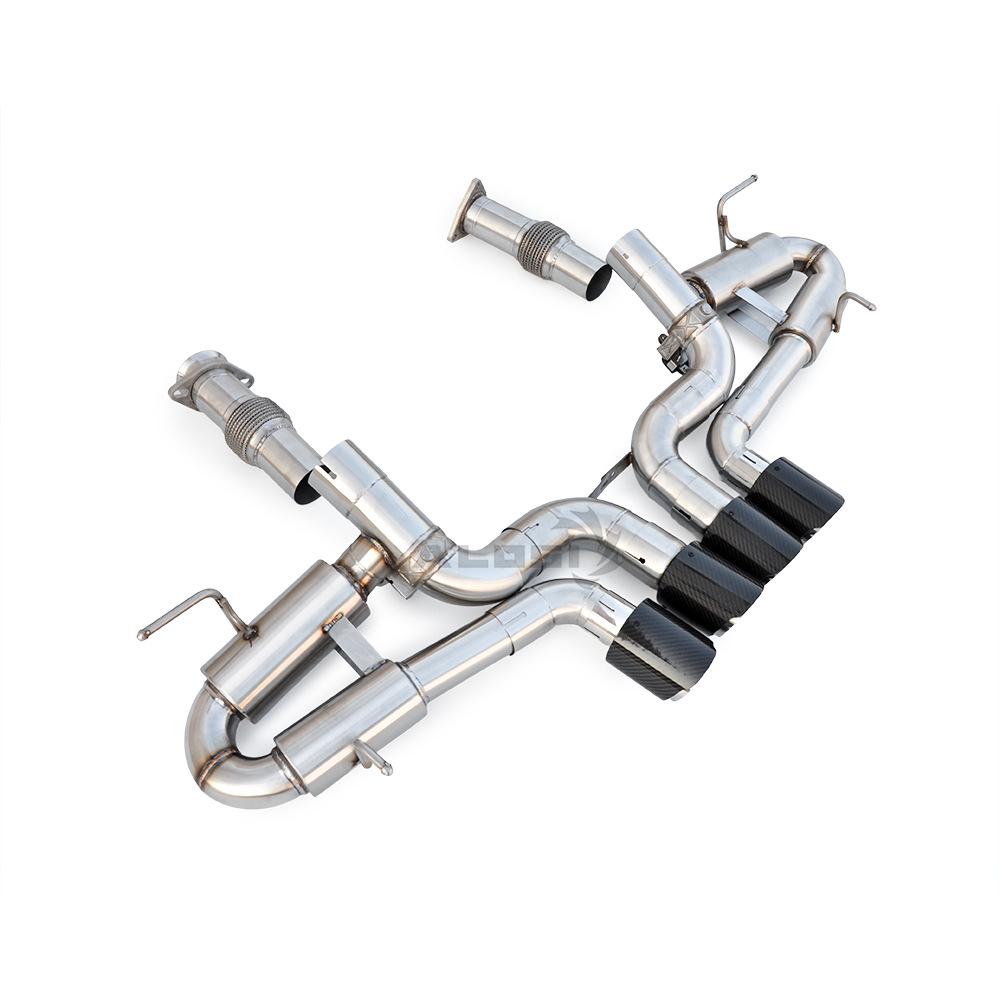 Dual Muffler Exhaust Tailpipe with Valve for 2019-2023 Chevrolet Corvette C8 Z06