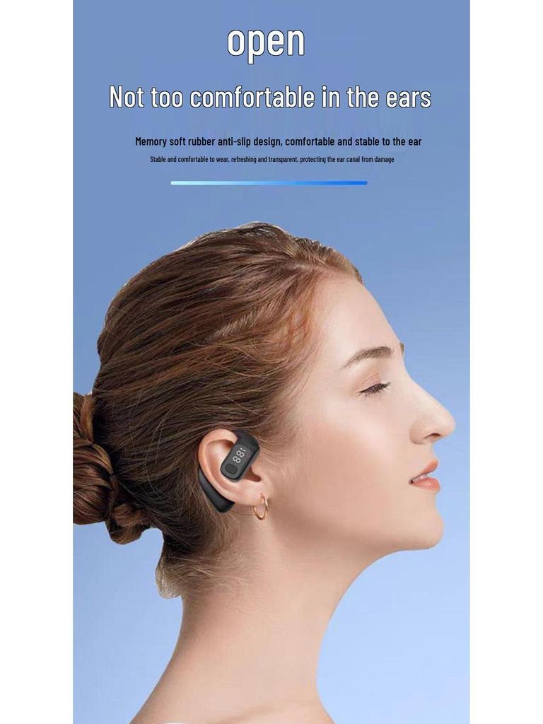 Универсальные Bluetooth-наушники: Накладные/Внутриканальные, Цифровой дисплей, Надежная посадка для спорта, Подходят для обоих ушей