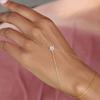 Модный Браслет из Нержавеющей Стали с Покрытием 18K Золотом и Цирконами для Женщин Индивидуальный Повседневный Водонепроницаемый Пальцевой Чай
