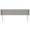 VidaXL Headboard with Ears Light Grey 163x16x78-88 Cm Fabric3118494