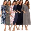 2024 Spring/Summer Comfortable Maternity Nightgown: Casual Loose Fit, Three-Quarter Sleeves, Large Size Pajamas