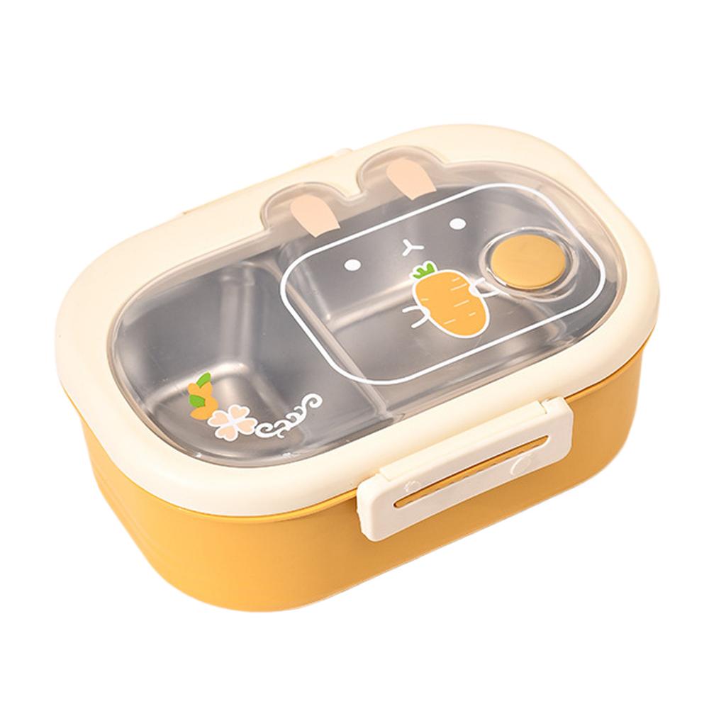 Коробка для бенто с разделителями, удобная для переноски, контейнер для хранения ланча, симпатичный и практичный контейнер для еды для школы и использования на открытом воздухе