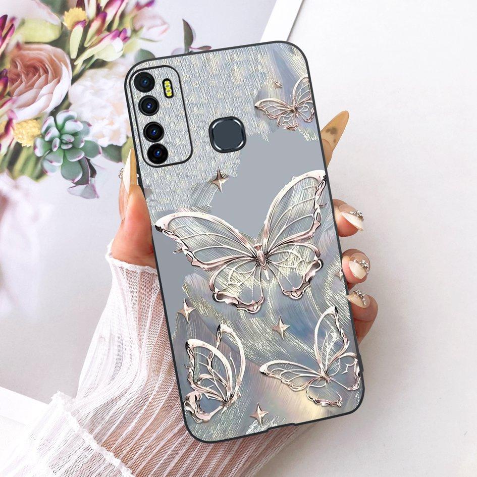 For Infinix Hot 9 Pro Case New Fashion Flower Soft Silicone Phone Cover For Infinix Note 7 Lite Cases Hot 9 Play Hot9 X655 Funda