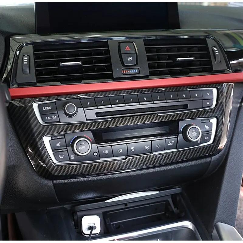 Рамка кнопки кондиционера из углеродного волокна Подходит для BMW 3 серии F30 F31 F32 F33 F34 F36 F80 F82 M3 M4 2012-2018