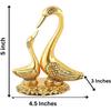 Пара лебедей «Целующиеся», декоративная статуэтка из металла, набор из лебедя/утки, для домашнего стола, офисного стола, украшение, 6,35 см  (Металл, Золото)