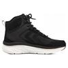 Skechers D'lux Walker Мужские Ткань Кожа Платформа Комфорт Высокие Повседневные Ботинки Черно-Белые 894028-BKW