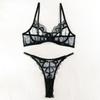 Lace Embroidery Leopard Print Push-up Bra Set - Sexy & Comfortable Women's Lingerie