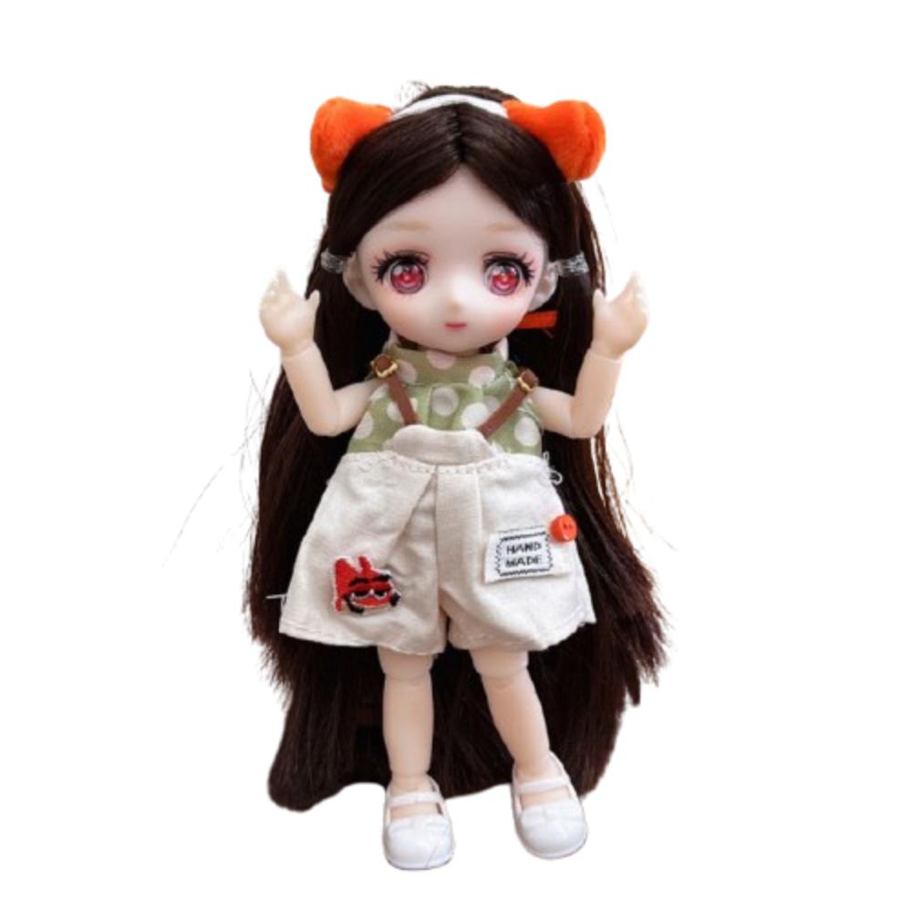 Ball Jointed Body 16cm Doll Clothes Set Movable Joint Chinese Style Skirt  Babies