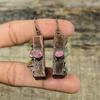 Pink & Green Tourmaline Rough Earring Electroformed Copper Earrings Handmade Jewelry Gemstone Earring For Gift Electroformed Copper Jewelry