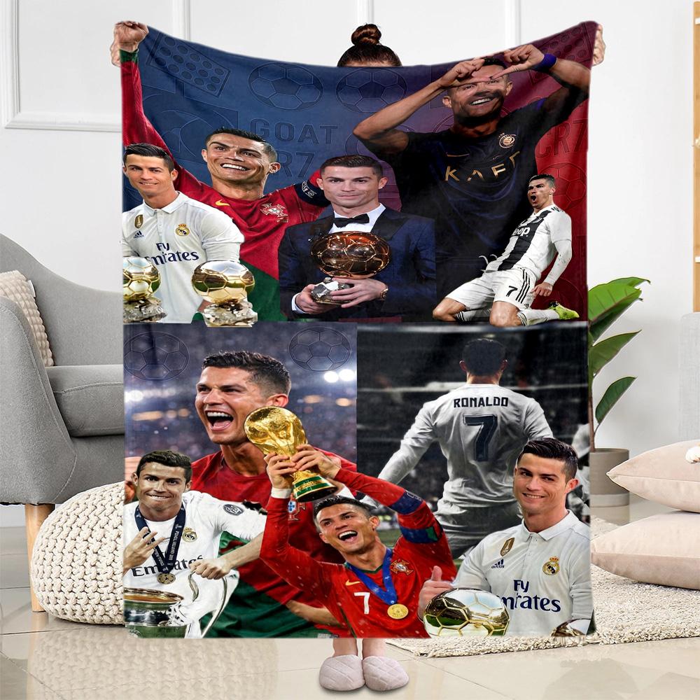 Cristiano Ronaldo 108 Blanket Soft Warm Cozy Suitable for Bed Livingroom Bedding Four Seasons Multipurpose Stylish Decor