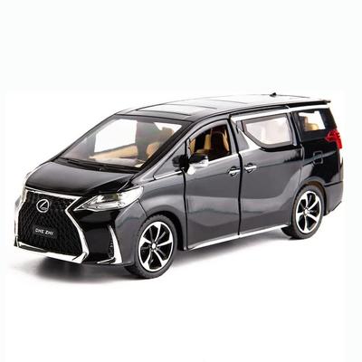 Модель автомобиля 1/32 Lexus LM300, сплав, металлическая Коллекционная игрушечная машинка со светом и звуком, дверь игрушечного автомобиля можно открыть