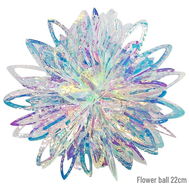Iridescent Snowflake Honeycomb Ball Ornament - Colorful Christmas & Spring Decoration Prop