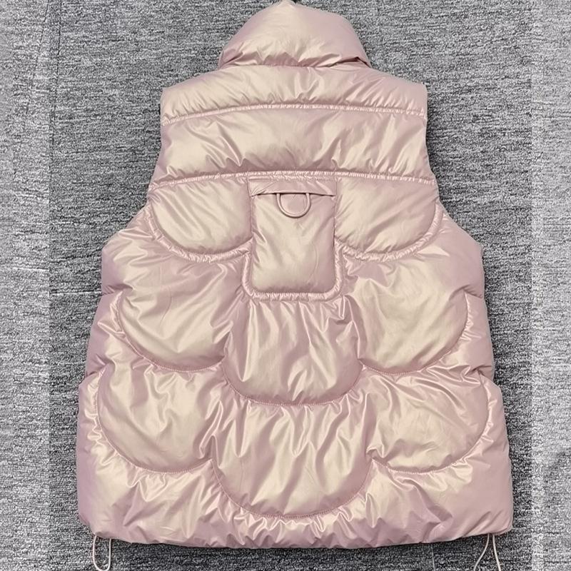 Женская короткая яркая цветная хлопковая стеганая куртка с воротником-стойкой, женский зимний жилет без рукавов, пальто, жилет