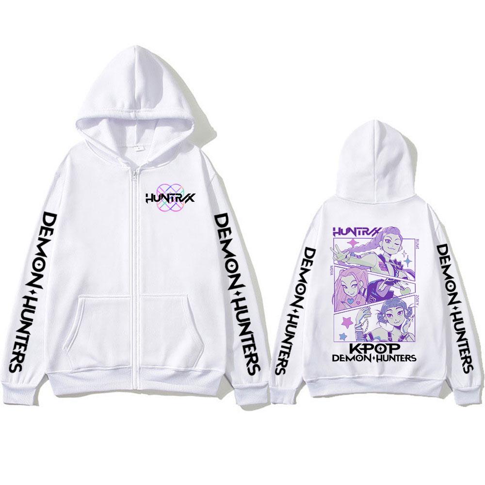 Фильм K-Pop Охотники на демонов Толстовки на молнии Руми Мира Зои Мода Хип-хоп Толстовки на молнии Мужская Женская Одежда Пуловеры Куртки