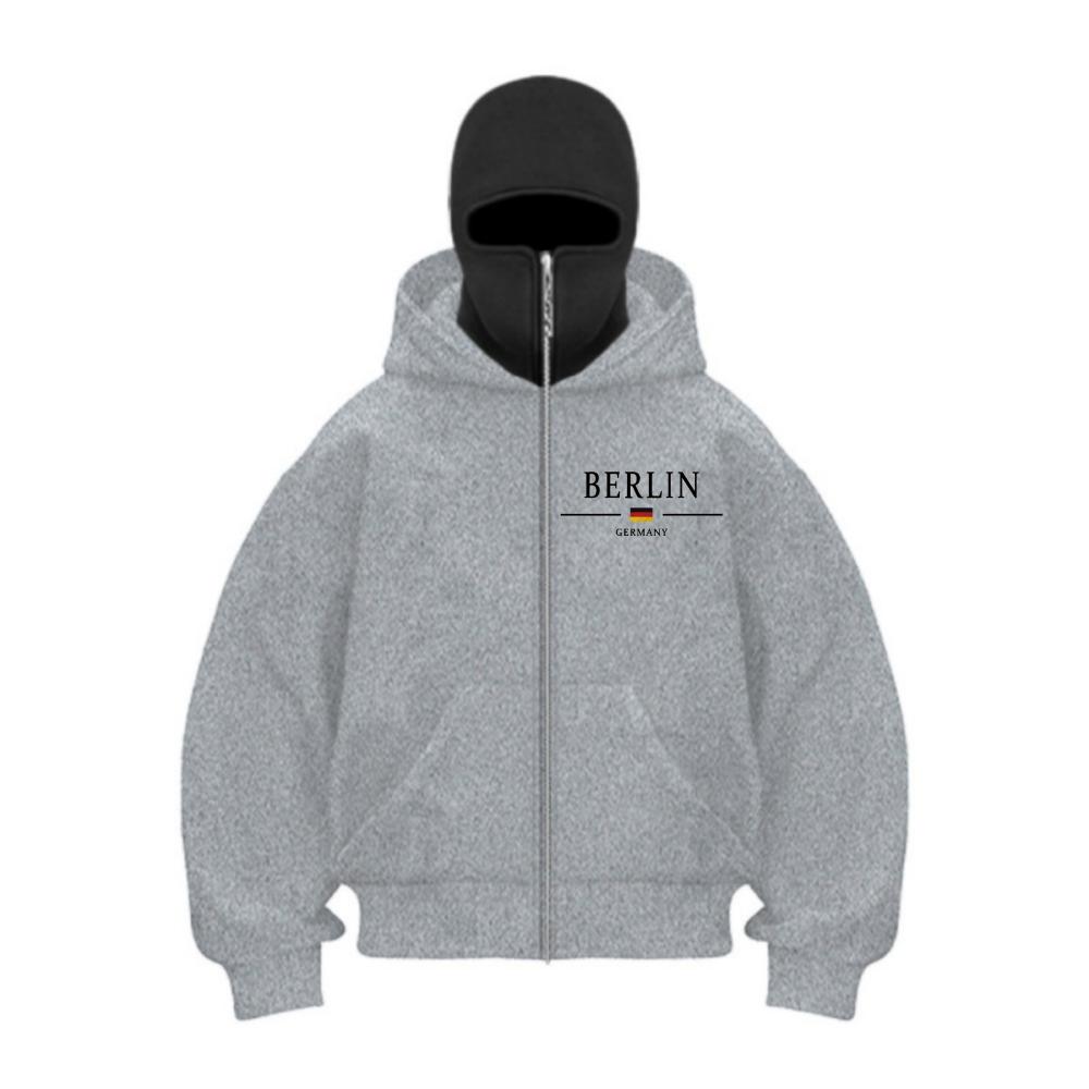 Мужская Y2K Готическая Харадзюку Осень и Зима Новый продукт Спортивная рубашка с двойным капюшоном