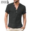 HNXC Men's Fashion Casual Solid Color Print Tops & T-shirts