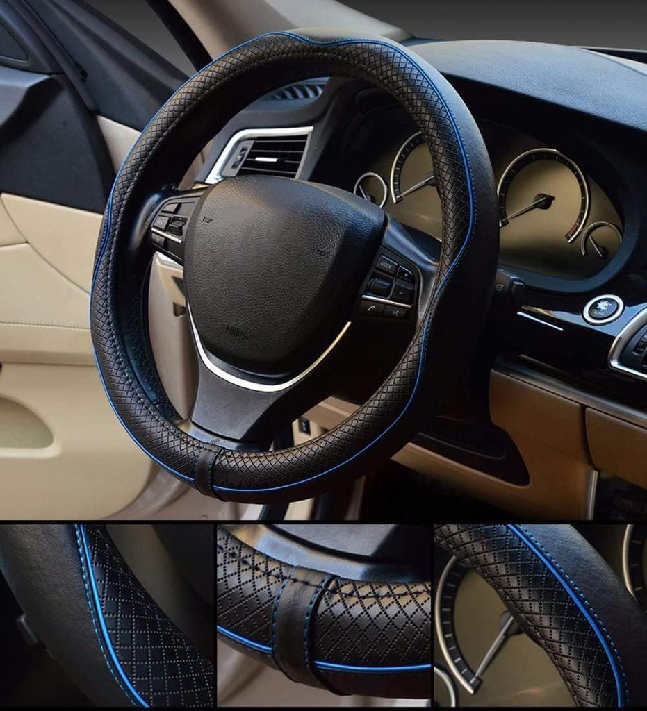 Hengshao Чехол на руль, Маленький размер, Натуральная кожа, Стильный, Чехол на руль, Для обычных автомобилей,