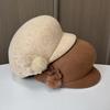 Шляпа Женская Осень и Зима Корейский Элегантный Берет Британский Ретро Цилиндр Шерстяная Фетровая Шляпа Модная Кепка