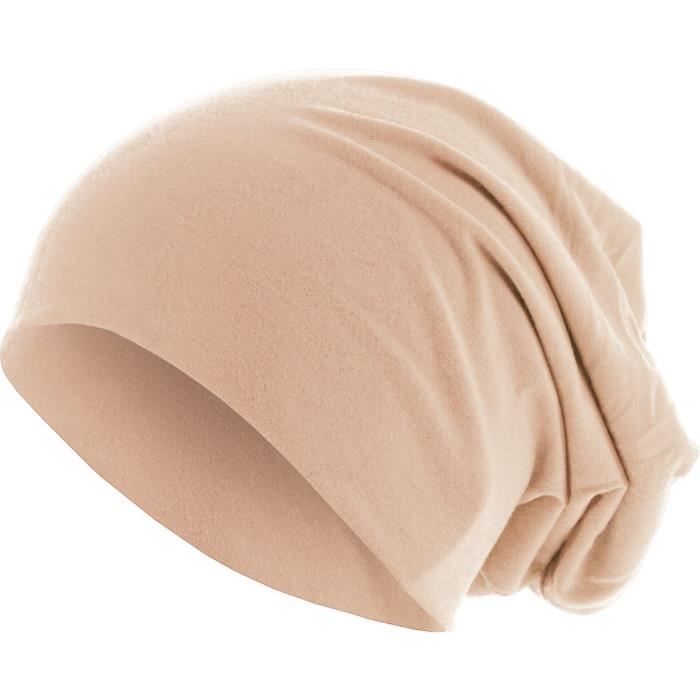 Bonnet - Urban Classics - Pastel Jersey Beanie - Beige - Confortable - Extensible