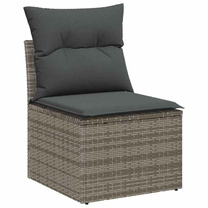 Maison Exclusive - Ensemble de canapé de jardin 11 pc Noir polyrotin