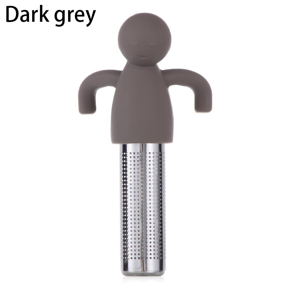 Фильтр для заваривания чая из нержавеющей стали с силиконовым покрытием в форме маленького человечка, ситечко для заваривания листьев