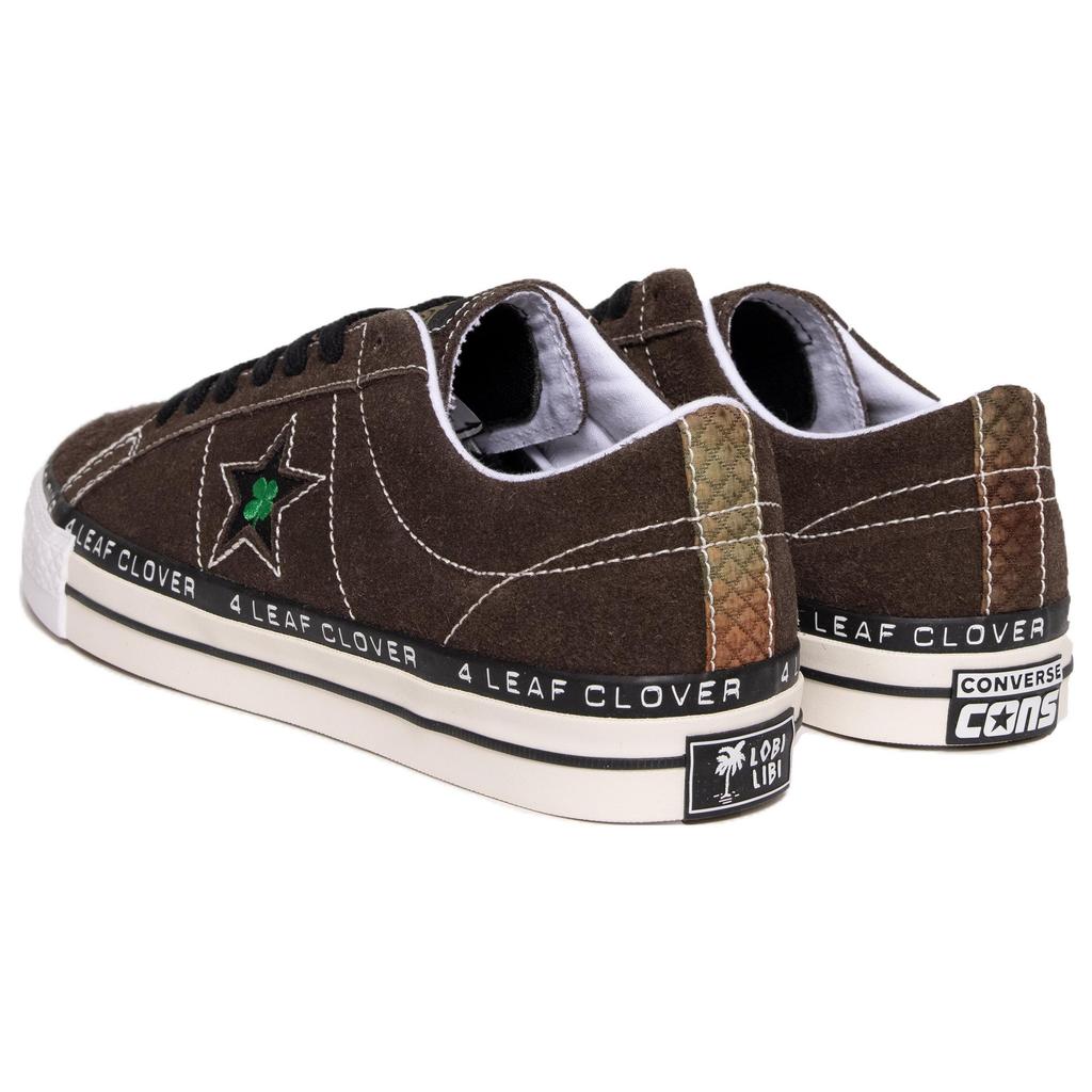 Кроссовки Patta x Converse One Star Pro Low 4 Листа Клевера Унисекс Коричневый Java Жженый Оливковый A03174C
