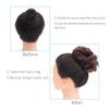 Hair Bun Hairpiece Dark Brown Messy Bun Hair Extension Women Wavy Curly Updo Scrunchie Elastic